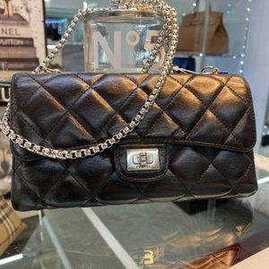 Chanel quilted Silver WOC